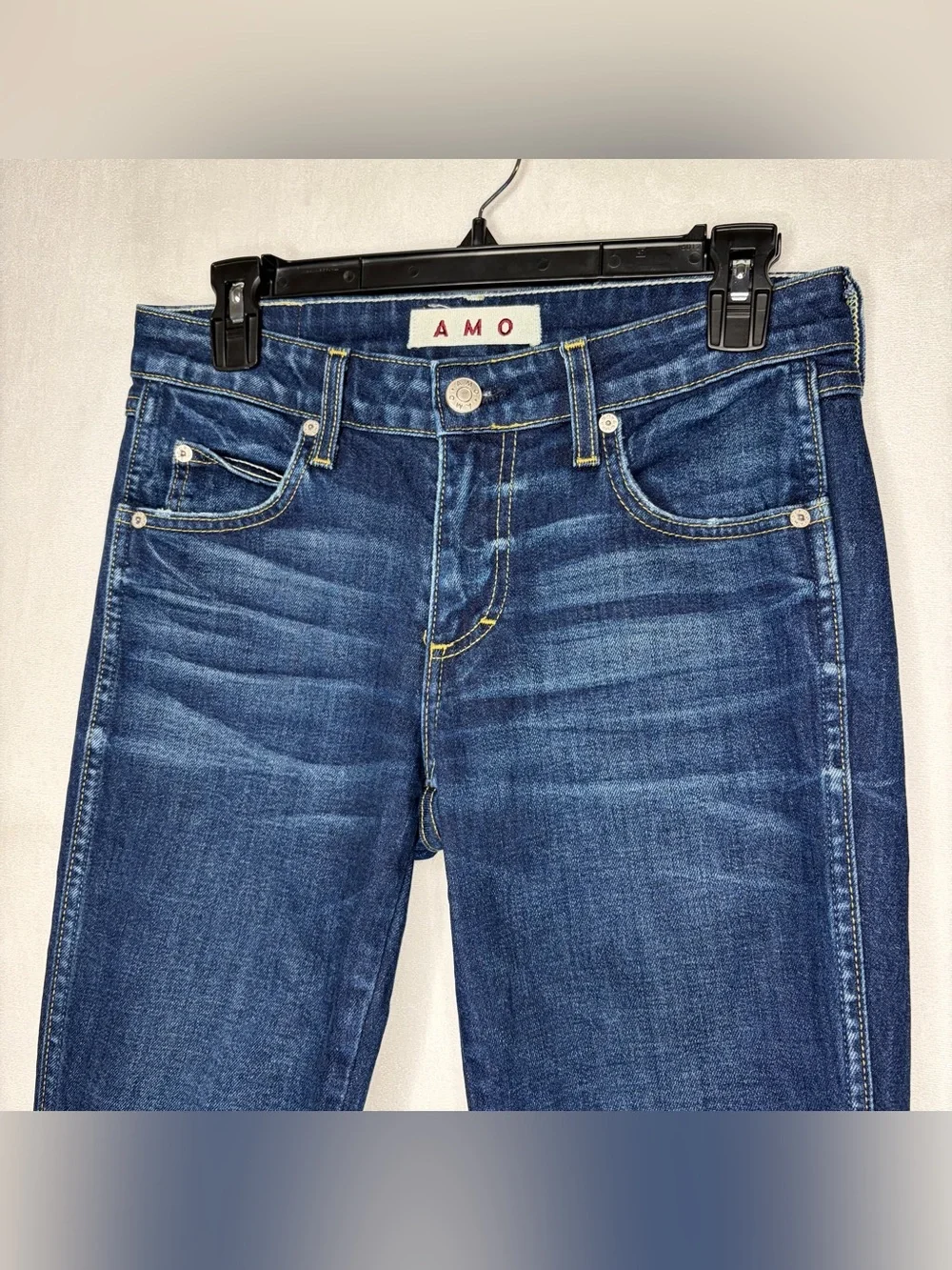 AMO‎ The Twist True Blue Skinny Crop Jeans